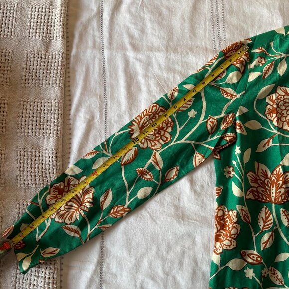 NWT Authentic Sezane Chemise Pierro Shirt Size 6 US 38 EU org. $125 Gemini Green - Picture 16 of 16